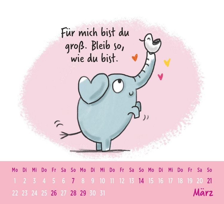 Produktbild: Mini-Kalender 2027: Liebe Botschaften F&Uuml;R DICH. Mit Franz and Friends durchs Jahr