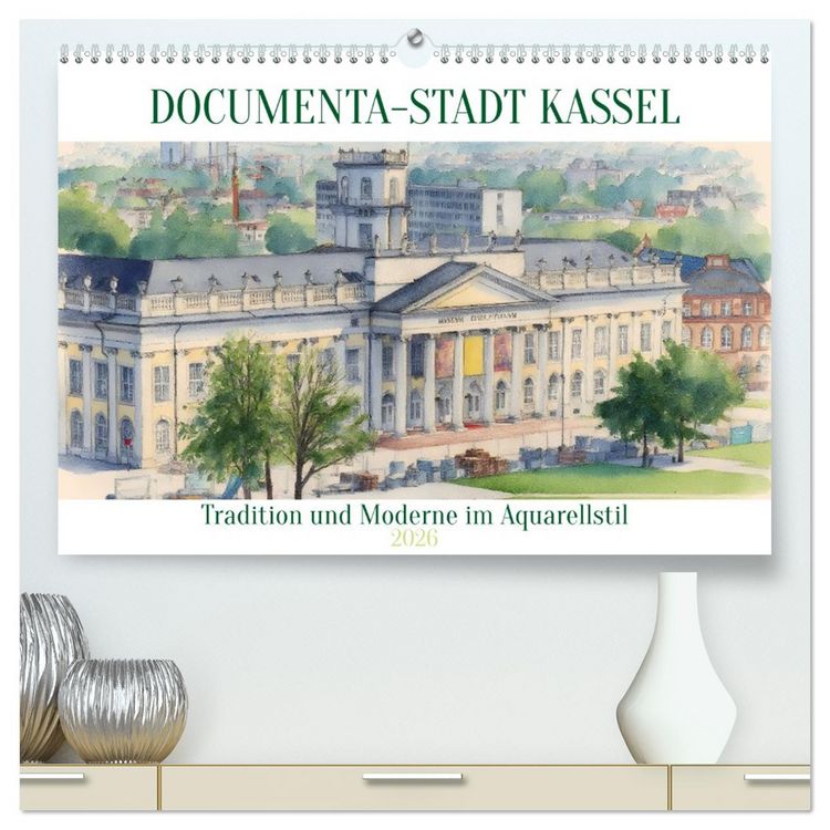 Produktbild: DOCUMENTA-Stadt Kassel (hochwertiger Premium Wandkalender 2026 DIN A2 quer), Kunstdruck in Hochglanz