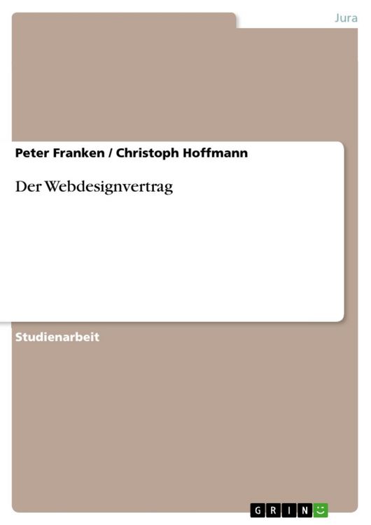 Produktbild: Der Webdesignvertrag