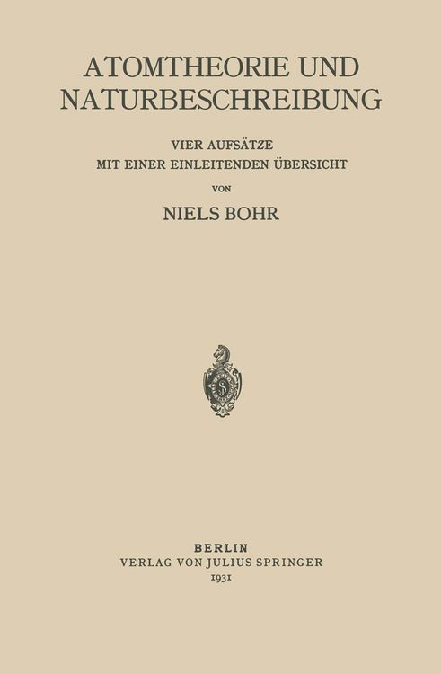 Produktbild: Atomtheorie und Naturbeschreibung