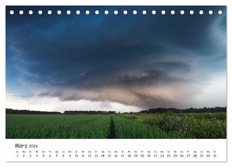 Produktbild: Gewitterwelten (Tischkalender 2026 DIN A5 quer), CALVENDO Monatskalender