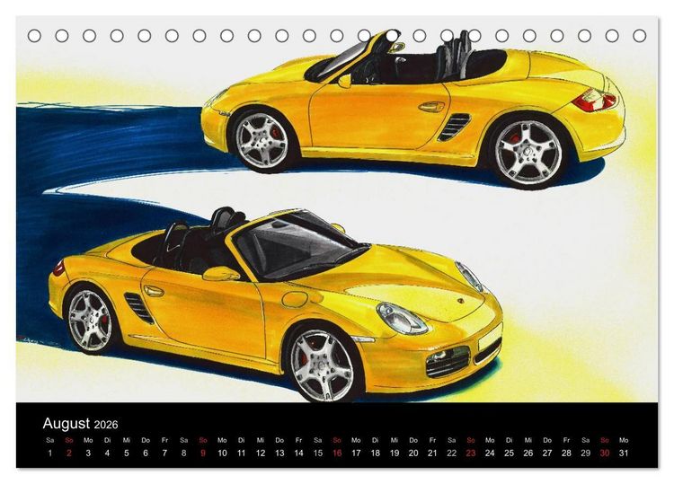 Produktbild: Porsche inspired Artwork by Reinhold Art&acute;s (Tischkalender 2026 DIN A5 quer), CALVENDO Monatskalender