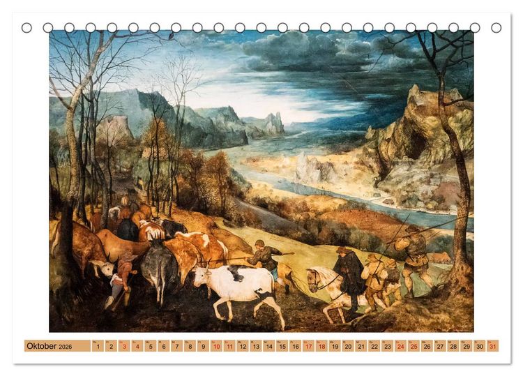 Produktbild: Pieter Bruegel d.&Auml;. (Tischkalender 2026 DIN A5 quer), CALVENDO Monatskalender