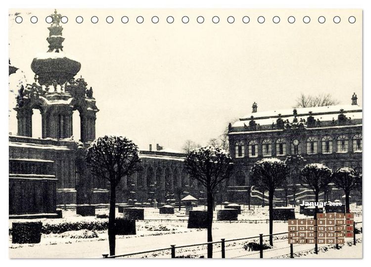 Produktbild: Souvenirs aus Dresden &ndash; Die Stadt auf historischen Karten (Tischkalender 2026 DIN A5 quer), CALVENDO Monatskalender