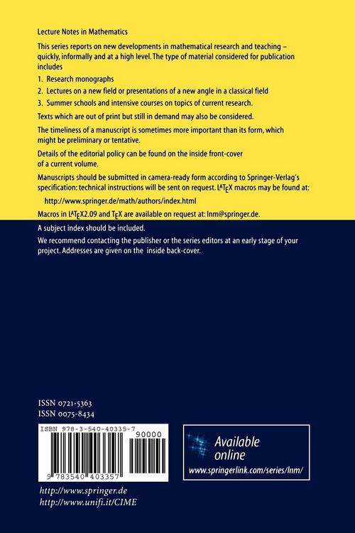 Produktbild: Lectures on Probability Theory and Statistics