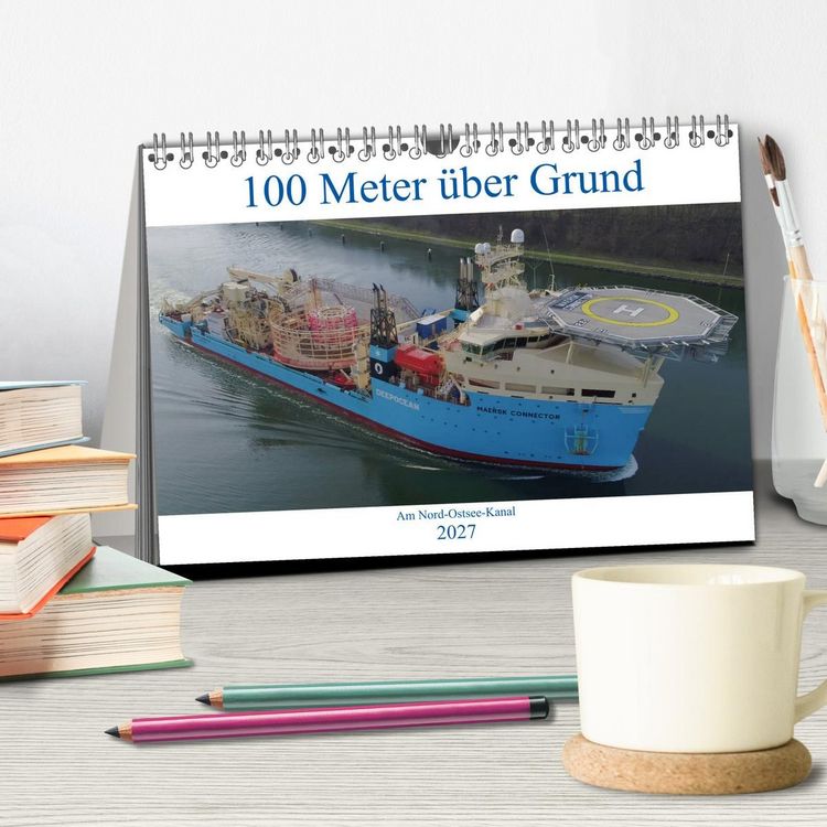 Produktbild: 100 Meter &uuml;ber Grund - Am Nord-Ostsee-Kanal (Tischkalender 2027 DIN A5 quer), CALVENDO Monatskalender