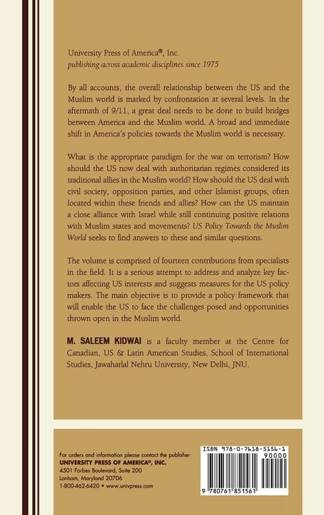 Produktbild: US Policy Towards the Muslim World