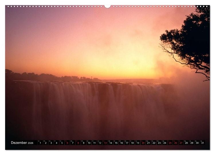 Produktbild: Victoria Wasserf&auml;lle, Mosi-oa-Tunya der "Donnernde Rauch" (Wandkalender 2026 DIN A2 quer), CALVENDO Monatskalender
