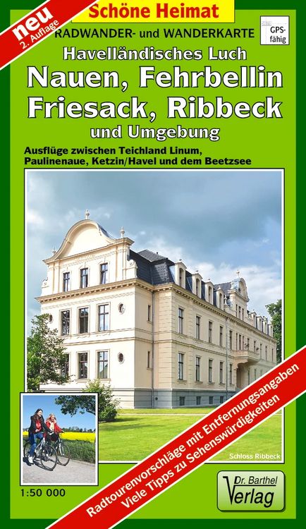 Produktbild: Radwander- und Wanderkarte Havell&auml;ndisches Luch, Nauen, Fehrbellin, Friesack, Ribbeck und Umgebung