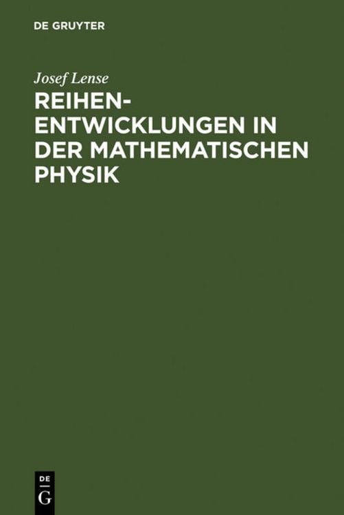 Produktbild: Reihenentwicklungen in der mathematischen Physik