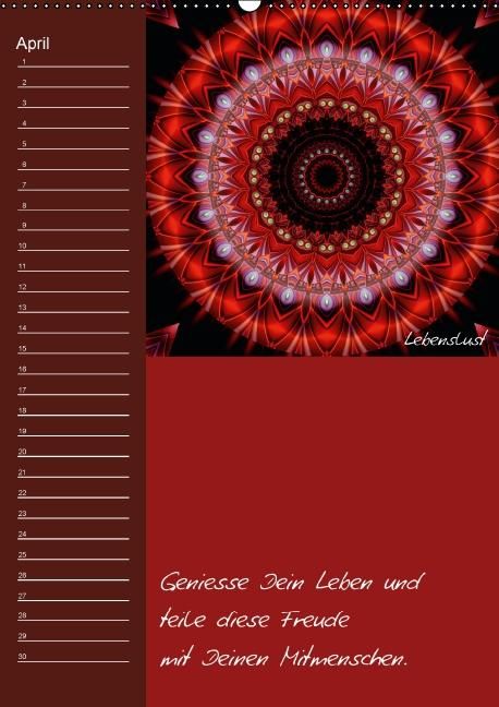 Produktbild: Mandala - Spiegel der Seele / immerw&auml;hrender Geburtstagskalender (Wandkalender immerw&auml;hrend DIN A2 hoch)