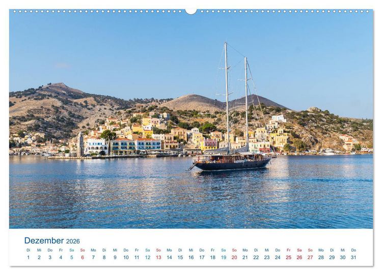 Produktbild: Symi 2026, Perle der &Auml;g&auml;is (hochwertiger Premium Wandkalender 2026 DIN A2 quer), Kunstdruck in Hochglanz