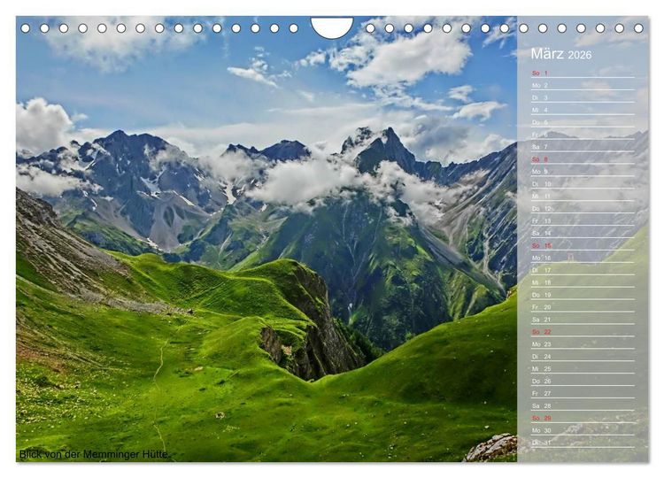 Produktbild: Alpen&uuml;berquerung (Wandkalender 2026 DIN A4 quer), CALVENDO Monatskalender