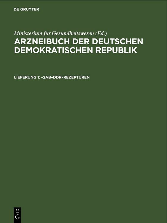 Produktbild: &ndash;2AB&ndash;DDR&ndash;Rezepturen