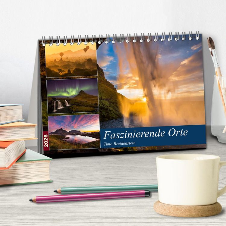 Produktbild: Faszinierende Orte (Tischkalender 2026 DIN A5 quer), CALVENDO Monatskalender