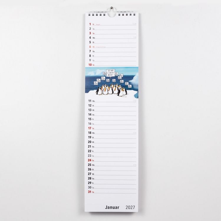 Produktbild: Fiese Bilder Streifenkalender 2027: Monatskalender f&uuml;r die Wand