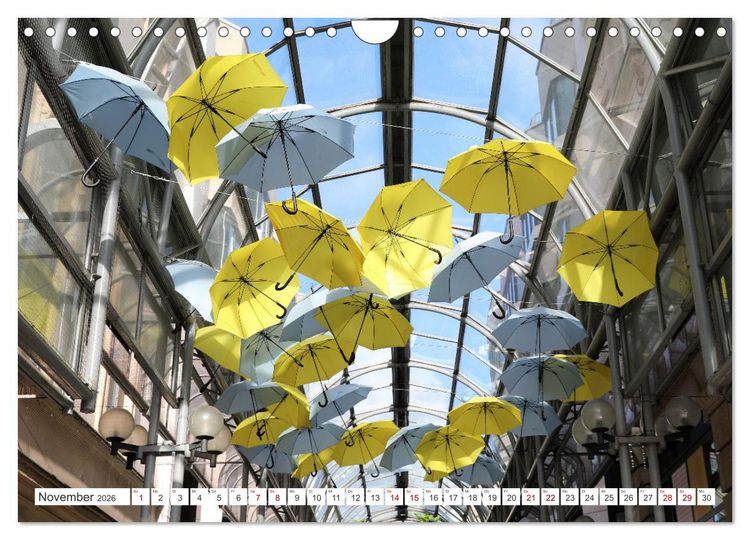 Produktbild: Umbrella Skies - Farbenfrohe Schirme (Wandkalender 2026 DIN A4 quer), CALVENDO Monatskalender