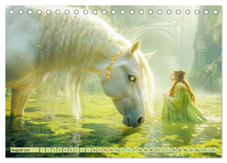 Produktbild: Eine zauberhafte Fantasiewelt (Tischkalender 2026 DIN A5 quer), CALVENDO Monatskalender