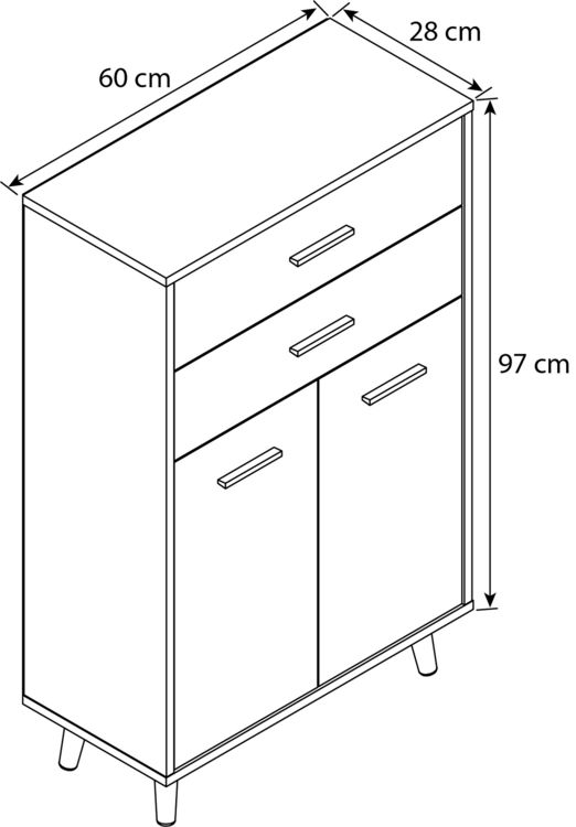 Produktbild: Seitenschrank Schublade Landos