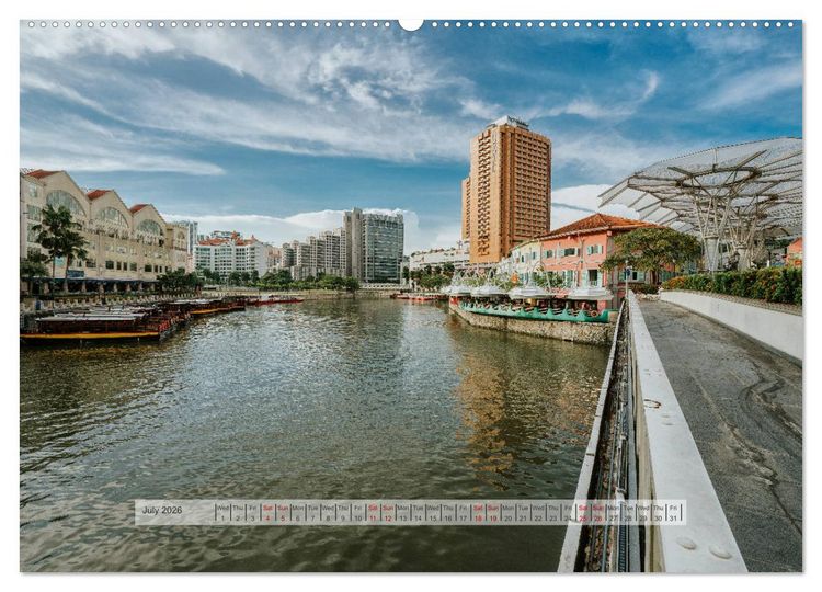 Produktbild: Discover Singapore (High Quality Premium Wall Calendar 2026 DIN A2 landscape),CALVENDO 12 Month Wall Calendar