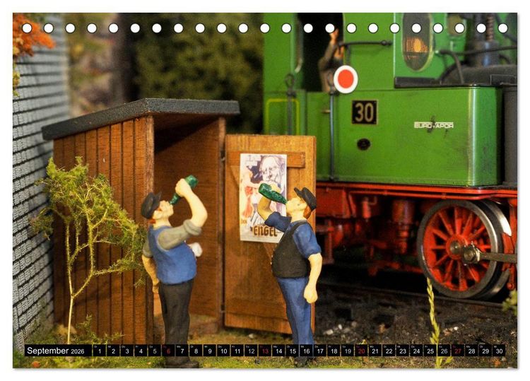 Produktbild: Kleine Bahnwelt in Spur 1 (Tischkalender 2026 DIN A5 quer), CALVENDO Monatskalender