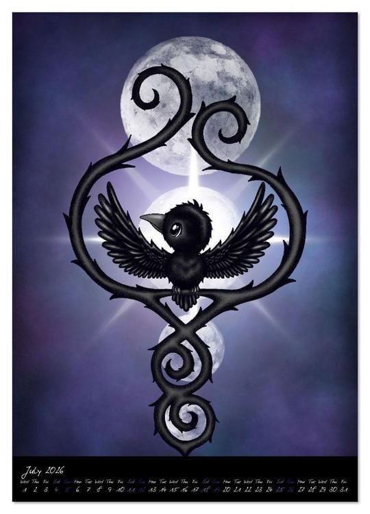 "Gothic Fantasy Animals (Wall Calendar 2026 DIN A4 portrait), CALVENDO