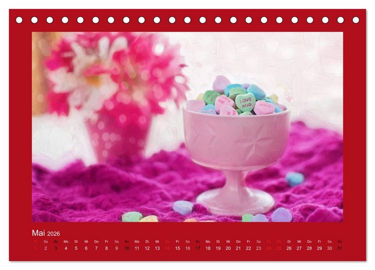 Produktbild: Botschaften mit Herz! (Tischkalender 2026 DIN A5 quer), CALVENDO Monatskalender