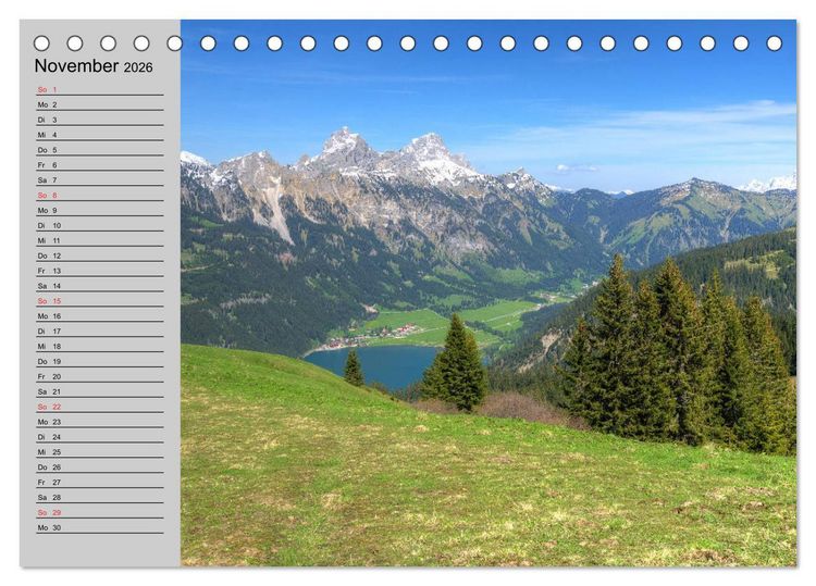 Produktbild: Tannheimer Tal (Tischkalender 2026 DIN A5 quer), CALVENDO Monatskalender