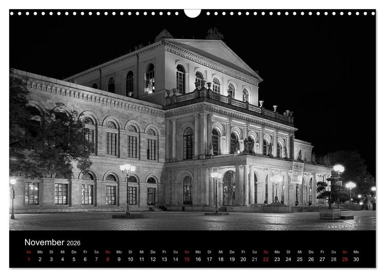 Produktbild: Hannover Monochrome Impressionen (Wandkalender 2026 DIN A3 quer), CALVENDO Monatskalender