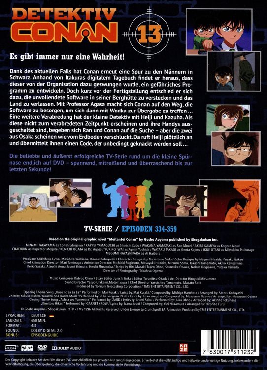 Detektiv Conan - TV-Serie - DVD Box 13 (Episoden 334-358) [5 DVDs