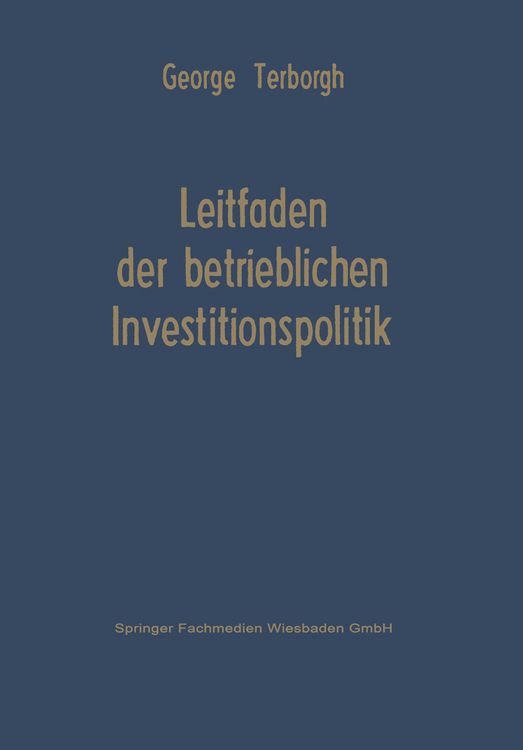 Produktbild: Leitfaden der betrieblichen Investitionspolitik