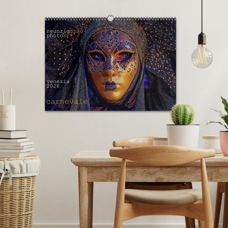 Produktbild: neunziggrad I photoart: venezia carnevale (Wandkalender 2026 DIN A3 quer), CALVENDO Monatskalender