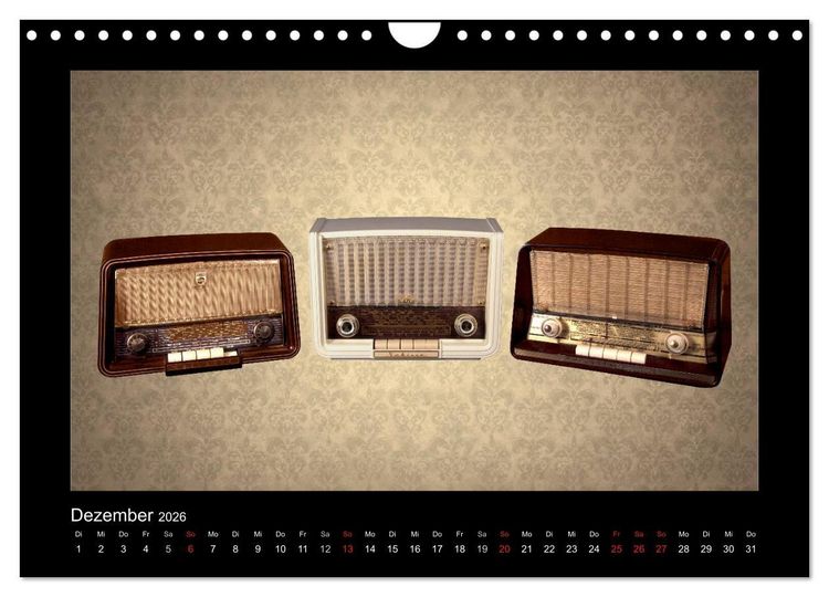 Produktbild: Dampfradios - Antike Radios mit Charme und Patina (Wandkalender 2026 DIN A4 quer), CALVENDO Monatskalender