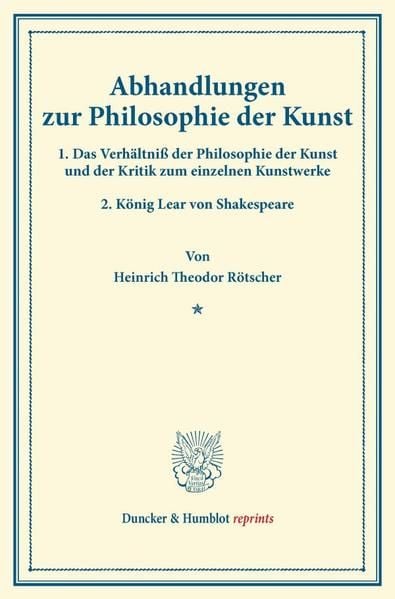 Produktbild: Abhandlungen zur Philosophie der Kunst.