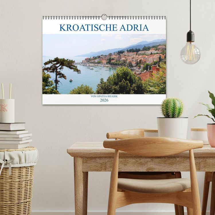 Produktbild: Kroatische Adria - Von Opatija bis Krk (Wandkalender 2026 DIN A3 quer), CALVENDO Monatskalender