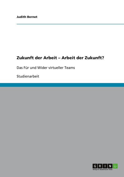 Produktbild: Zukunft der Arbeit - Arbeit der Zukunft?
