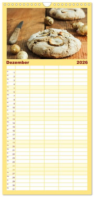 Produktbild: Familienplaner 2026 - K&ouml;stliche Topinambur mit 5 Spalten (Wandkalender, 21 x 45 cm) CALVENDO