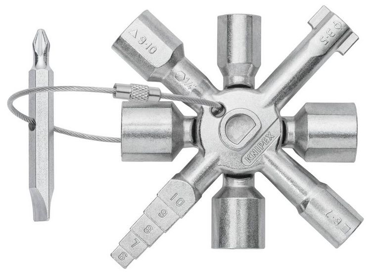 Produktbild: Knipex 00 11 01 KNIPEX 00 11 01 TwinKey&reg; Schaltschrankschl&uuml;ssel 92 mm Schaltschrankschl&uuml;ssel 1 St.