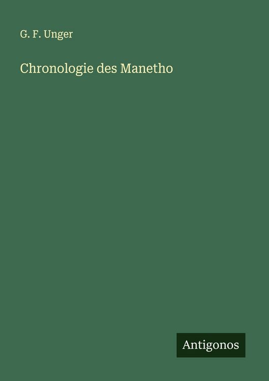 Produktbild: Chronologie des Manetho