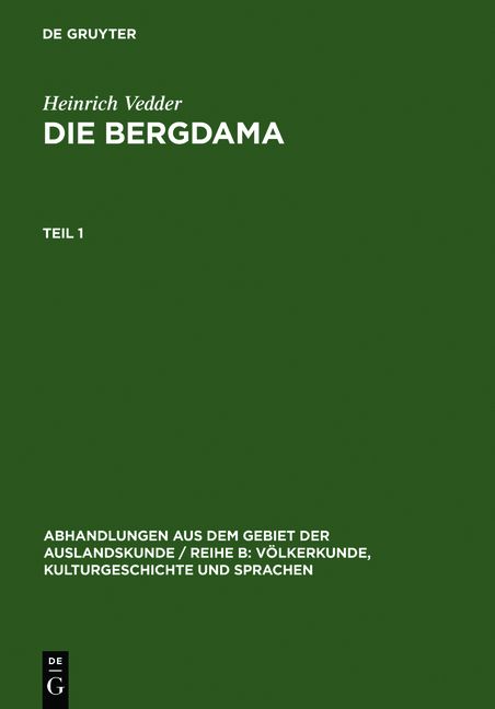 Produktbild: Die Bergdama. Teil 1