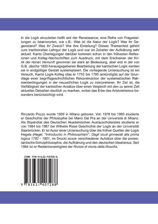 Produktbild: Kant und das Problem einer Einleitung in die Logik