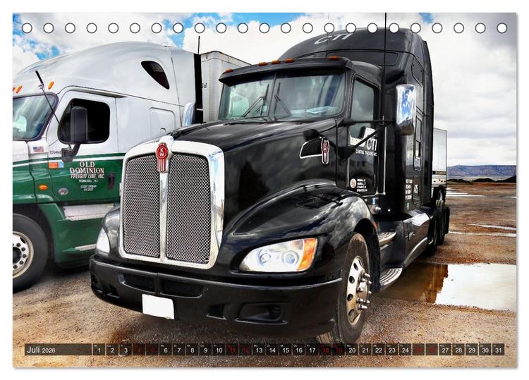 Produktbild: Amerikanische Lastwagen - Trucks (Tischkalender 2026 DIN A5 quer), CALVENDO Monatskalender