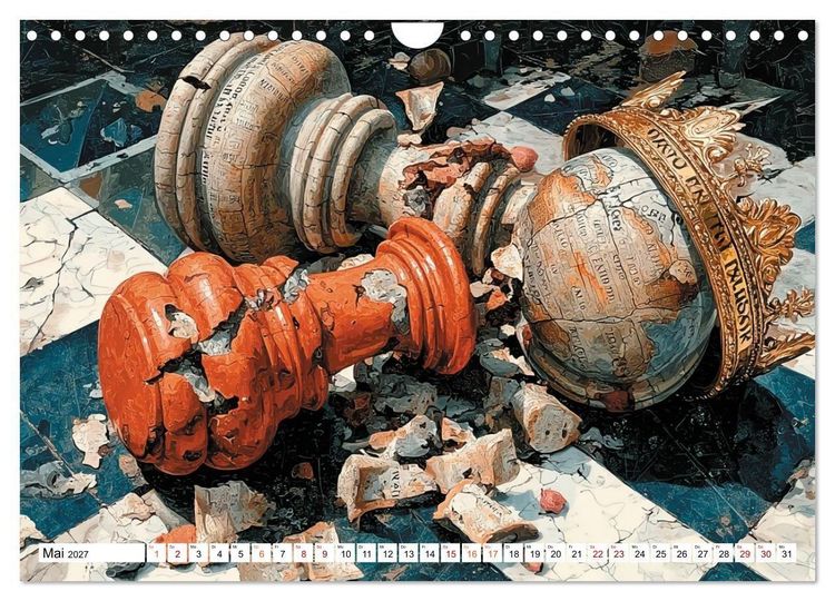 Produktbild: Schach &ndash; Wenn Schachfiguren Charakter zeigen (Wandkalender 2027 DIN A4 quer), CALVENDO Monatskalender