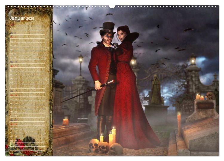 Produktbild: Vampire - Kinder der Nacht (Wandkalender 2026 DIN A2 quer), CALVENDO Monatskalender