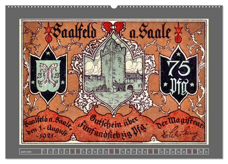 Produktbild: Gru&szlig; aus Saalfeld an der Saale (Wandkalender 2026 DIN A2 quer), CALVENDO Monatskalender