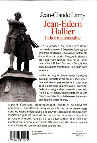 Produktbild: Jean-Edern Hallier, l'idiot insaisissable
