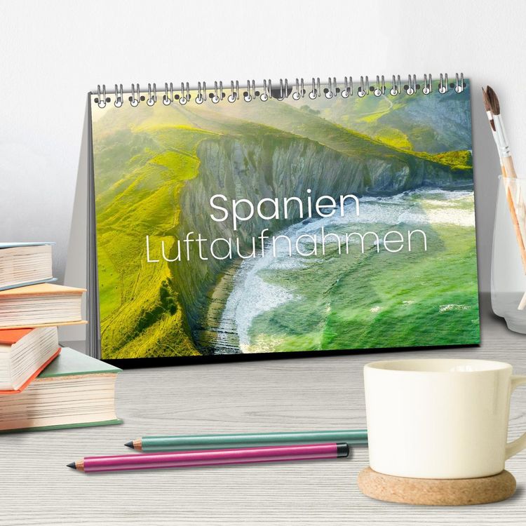Produktbild: Spanien Luftaufnahmen (Tischkalender 2026 DIN A5 quer), CALVENDO Monatskalender