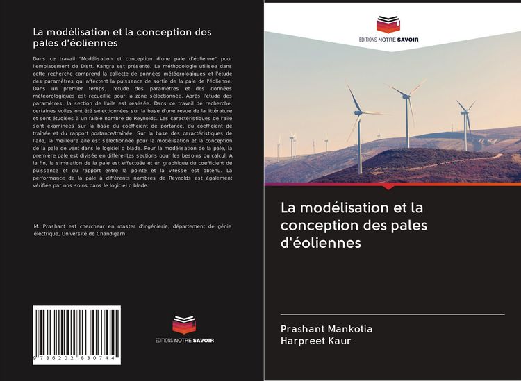 Produktbild: La mod&eacute;lisation et la conception des pales d'&eacute;oliennes