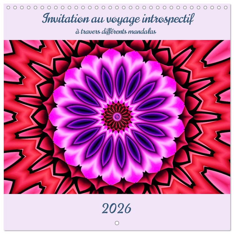 Produktbild: Invitation au voyage introspectif (Calendrier mural carr&eacute; 2026 30x30 cm) Calendrier double avec une page pour vos prises de notes