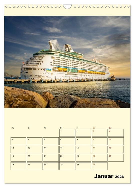 Produktbild: Kreuzfahrtschiffe - die Welt ist dein Ziel (Wandkalender 2026 DIN A3 hoch), CALVENDO Monatskalender
